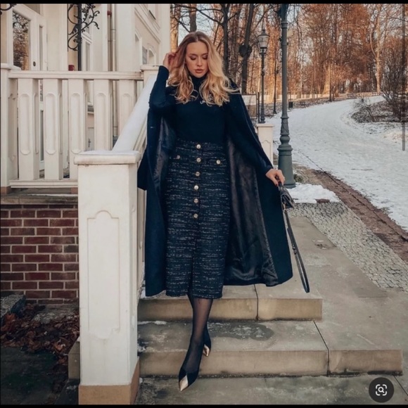 Zara Button Pencil Skirt - Picture 7 of 12